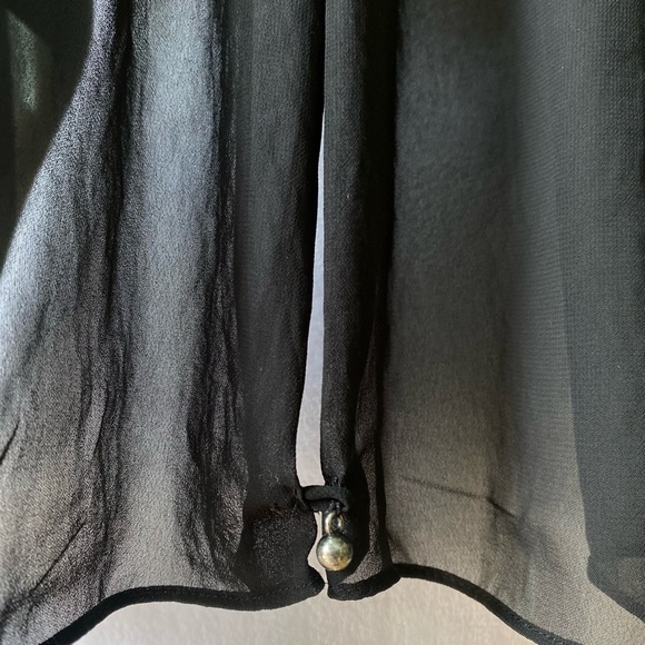 BCBGeneration Black Ladies vest with chiffon detail - Picture 4 of 11